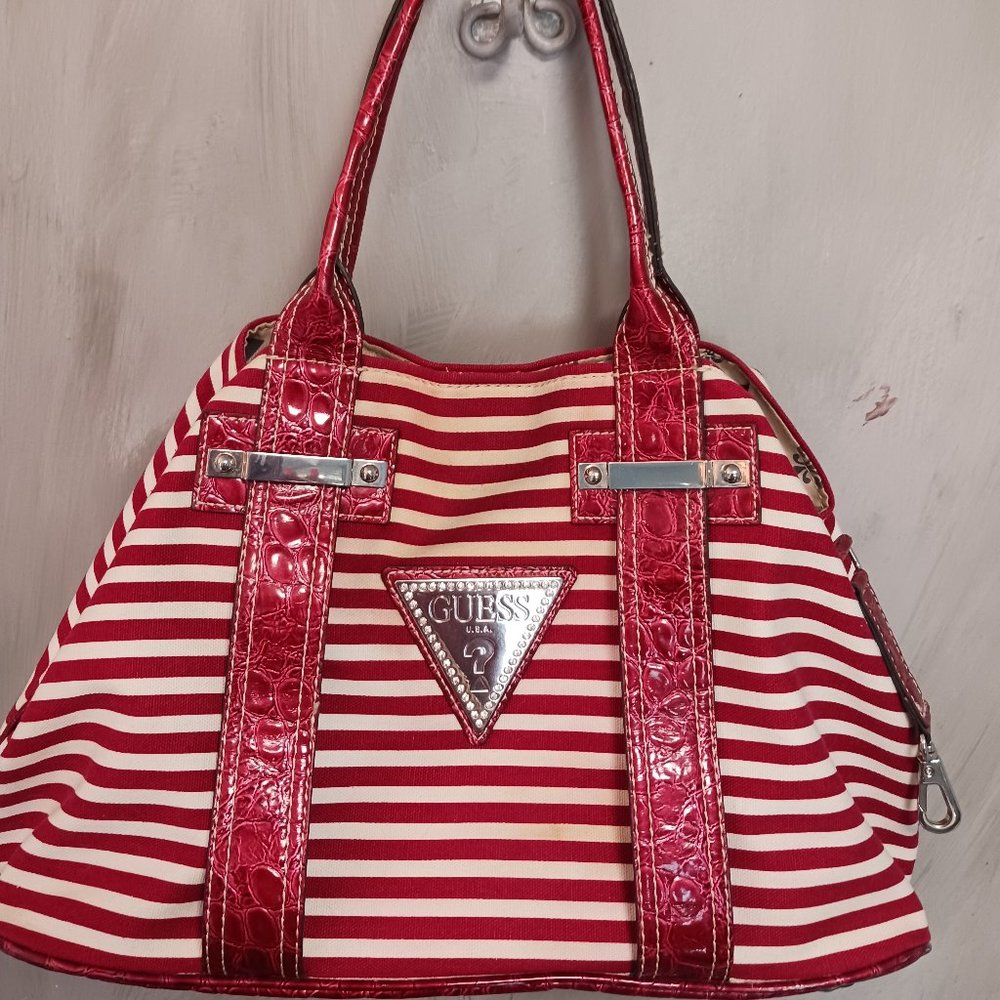 Guess "Candy Cane" Glam Satchel